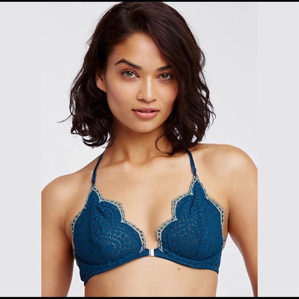 fp Intimately slow dance teal lace bra